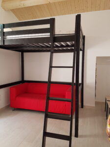 Letto alla francese a soppalco